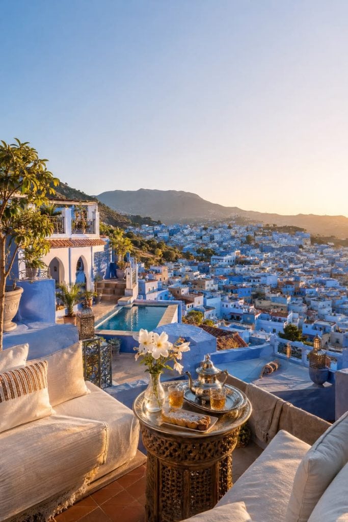 chefchaouen riad con vistas